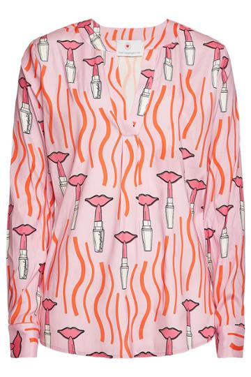 Herzensangelegenheit Herzensangelegenheit Lipstick Blouse With Silk