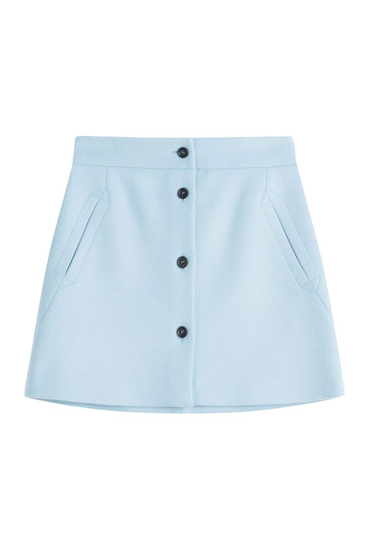 Paul & Joe Paul & Joe Wool Mini Skirt - Turquoise