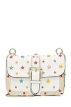 R.e.d. Valentino R.e.d. Valentino Embellished Leather Shoulder Bag With Gold-tone Frame