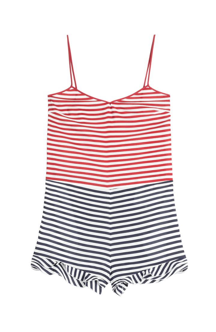 Red Valentino Striped Silk Jumpsuit