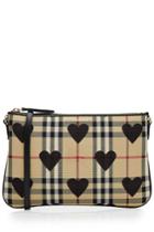 Burberry Shoes & Accessories Burberry Shoes & Accessories Printed Zipped Clutch With Shoulder Strap - Black