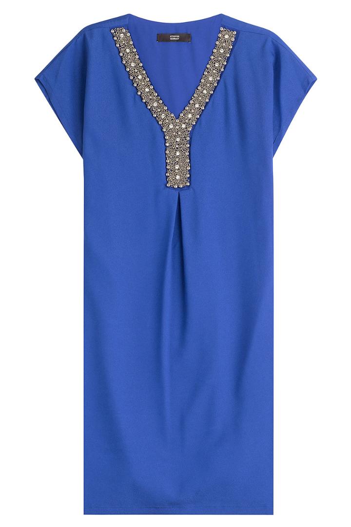 Steffen Schraut Steffen Schraut Embellished Shift Dress - Blue