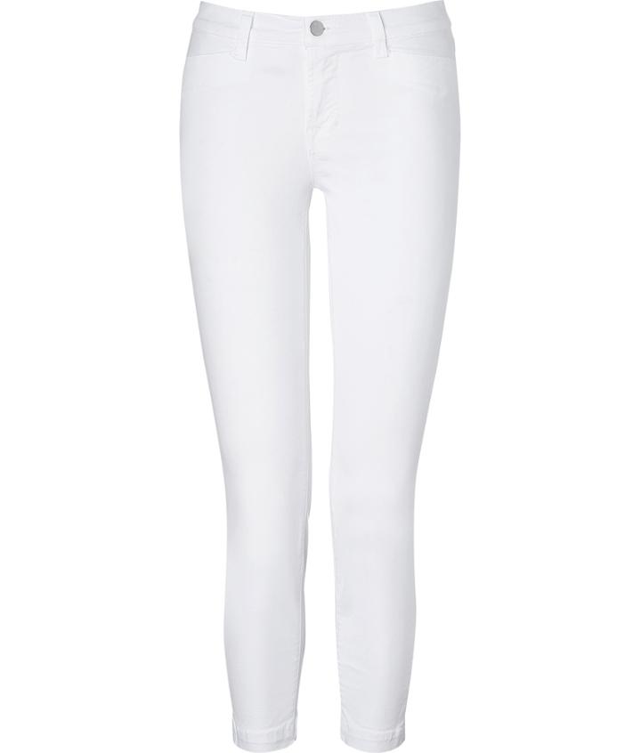 J Brand Jeans White Cotton Stretch Harper Capris