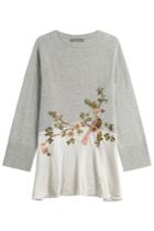 Alberta Ferretti Alberta Ferretti Wool-cashmere Pullover With Embroidery - Grey