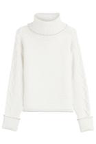 Karl Lagerfeld Karl Lagerfeld Embellished Wool Turtleneck Pullover