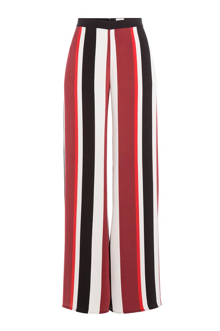 Zeus + Dione Zeus + Dione Wide Leg Striped Silk Pants - Multicolor