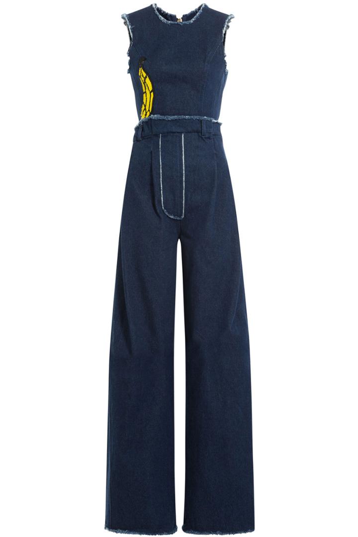 Natasha Zinko Natasha Zinko Denim Jumpsuit With Embellishment - Blue