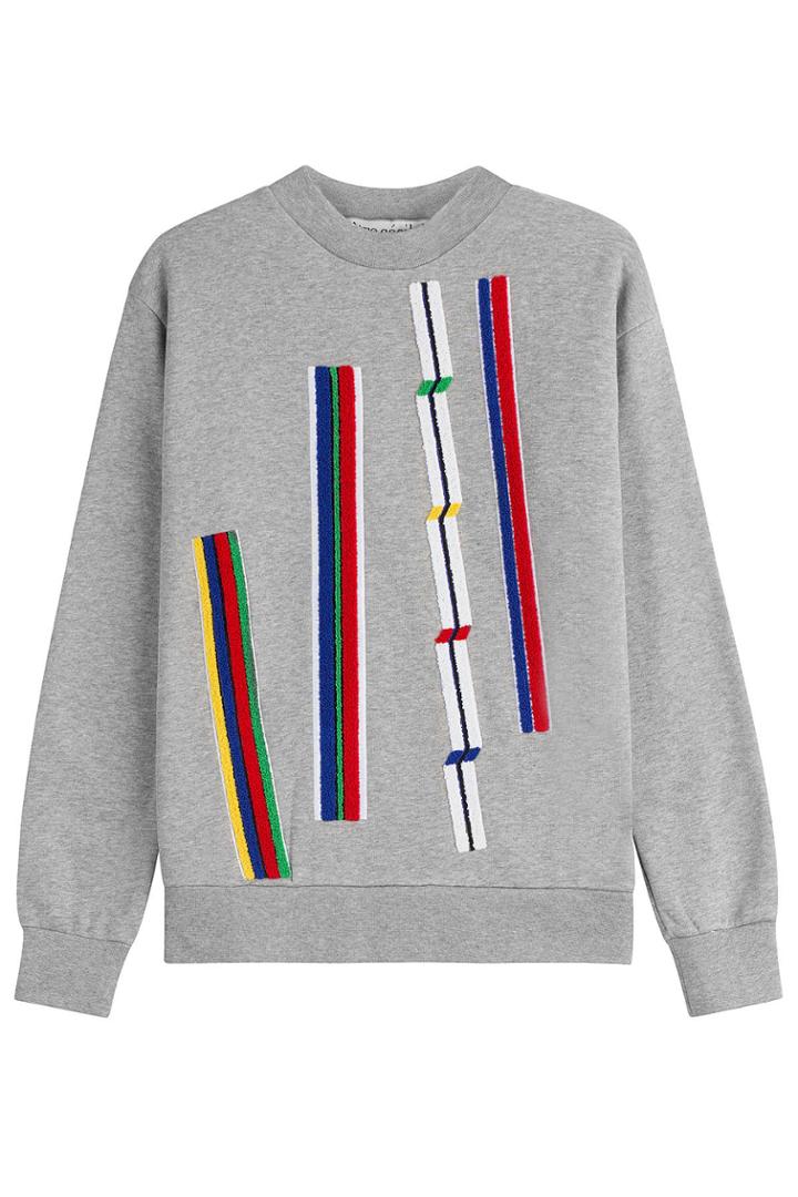 Être Cécile Être Cécile Cotton Sweatshirt With Textured Appliqué