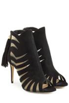 Paul Andrew Paul Andrew Suede And Mesh Sandals With Cut-out Detail
