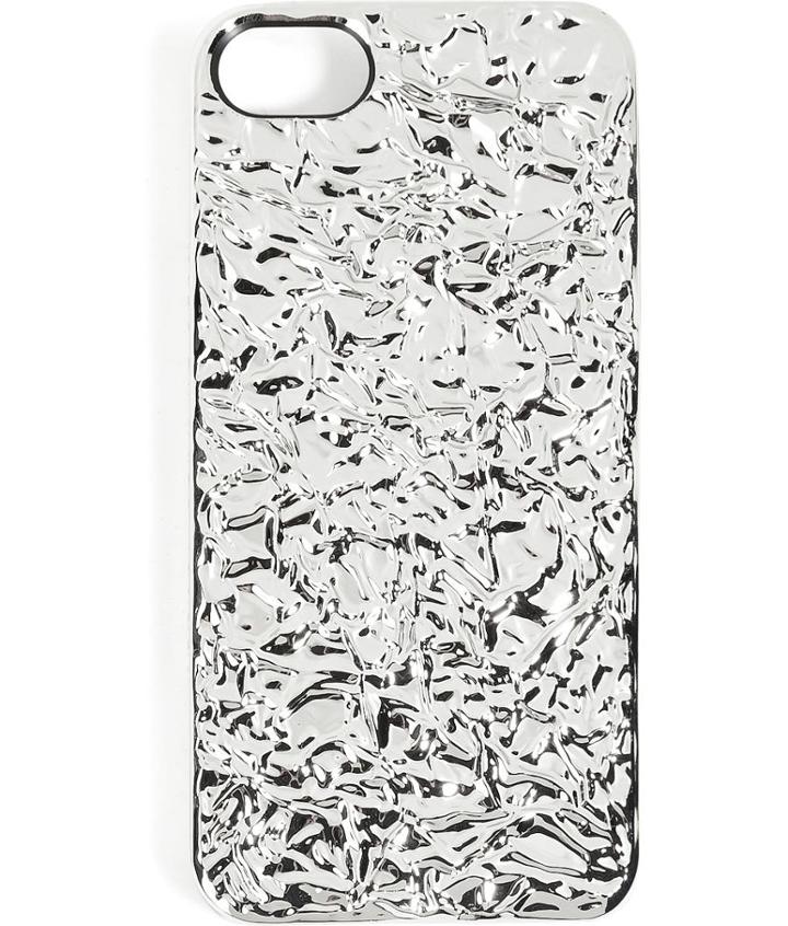 Marc By Marc Jacobs Foil Covered Iphone 5 Case In Silver