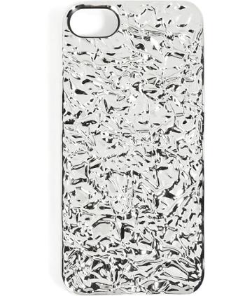 Marc By Marc Jacobs Foil Covered Iphone 5 Case In Silver