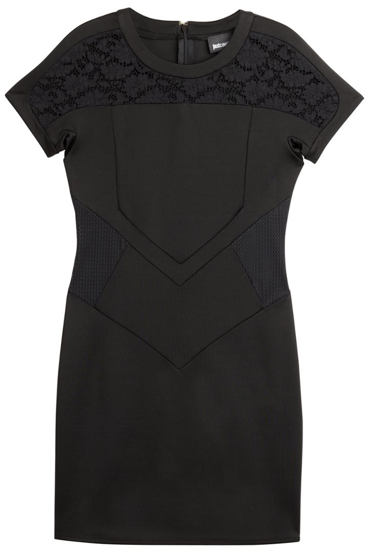 Just Cavalli Just Cavalli Stretch Dress With Lace Inserts - Black
