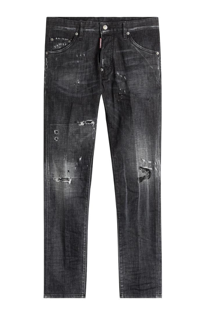 Dsquared2 Dsquared2 Distressed Slim Jeans - Black
