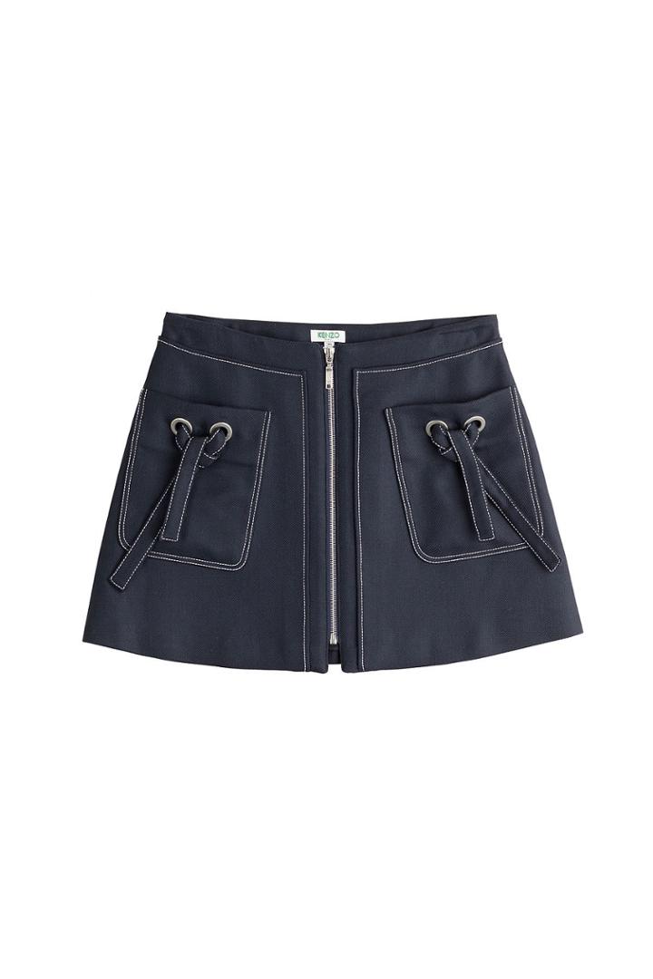 Kenzo Kenzo Zipped Denim Skirt
