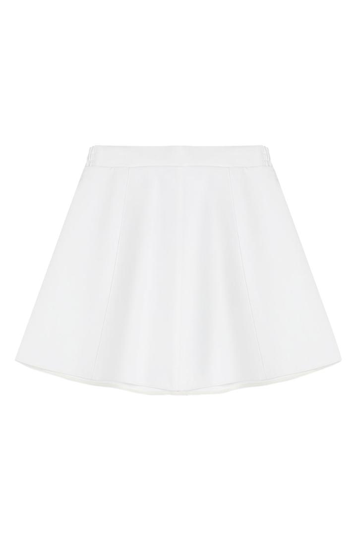Red Valentino Red Valentino Cotton-blend Mini Circle Skirt - White
