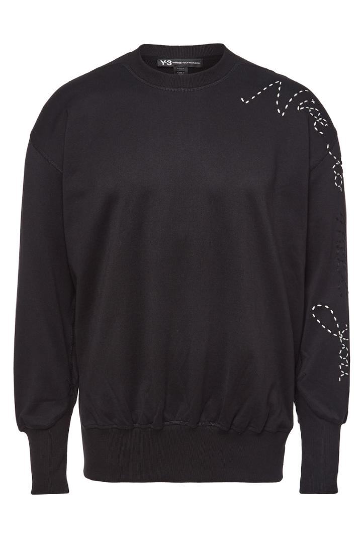Y-3 Y-3 Embroidered Cotton Sweatshirt