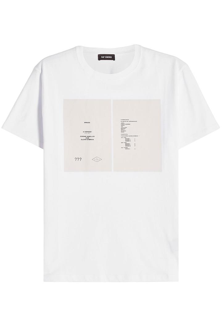 Raf Simons Raf Simons Drugs Screenplay Cotton T-shirt