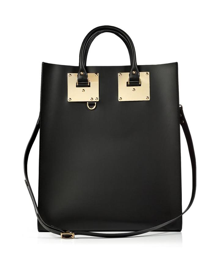 Sophie Hulme Leather Tote In Black
