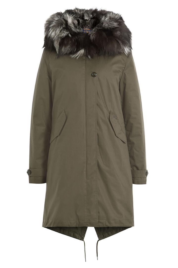 Woolrich Woolrich Parka With Fox Fur - Green