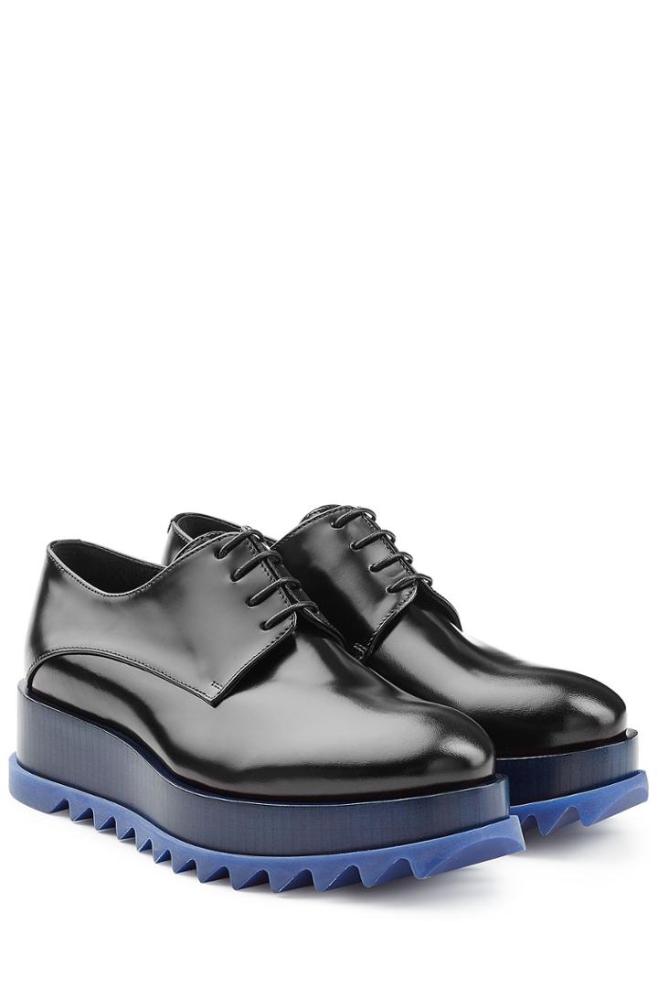 Jil Sander Jil Sander Leather Platform Lace-ups - Black
