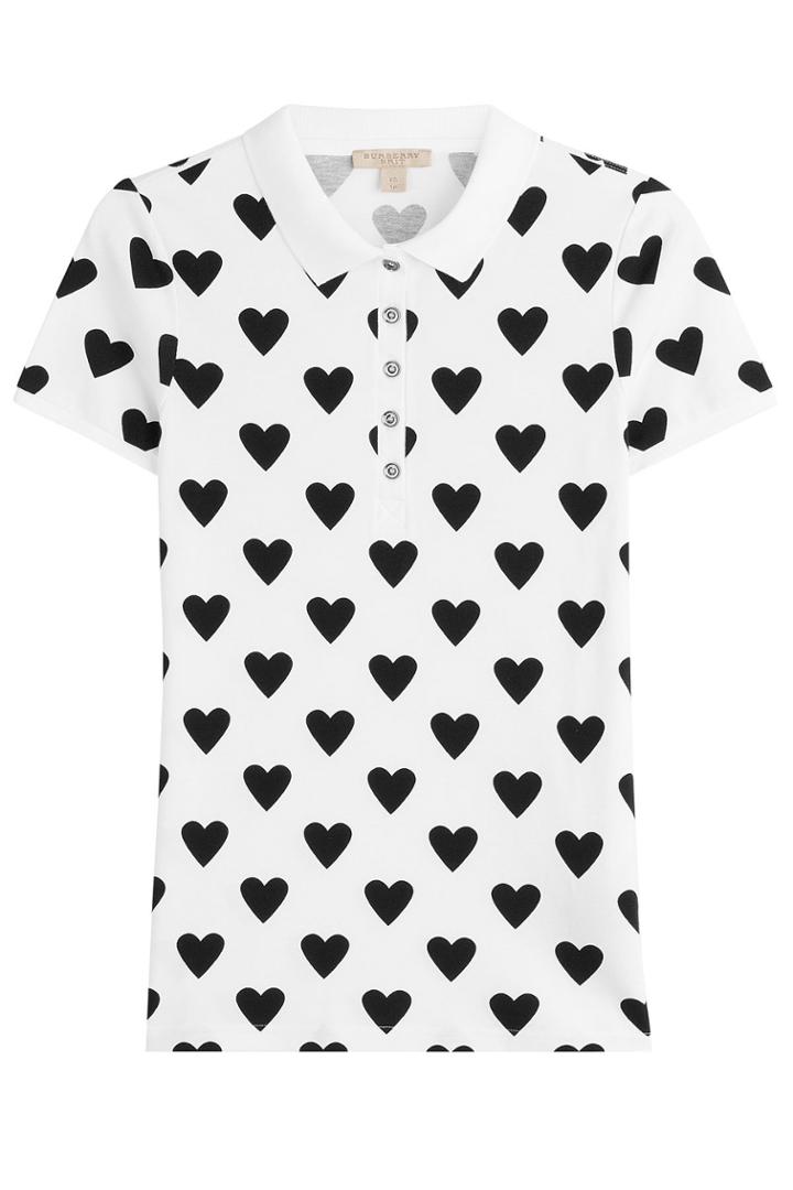 Burberry Brit Burberry Brit Printed Cotton Polo Shirt - Black