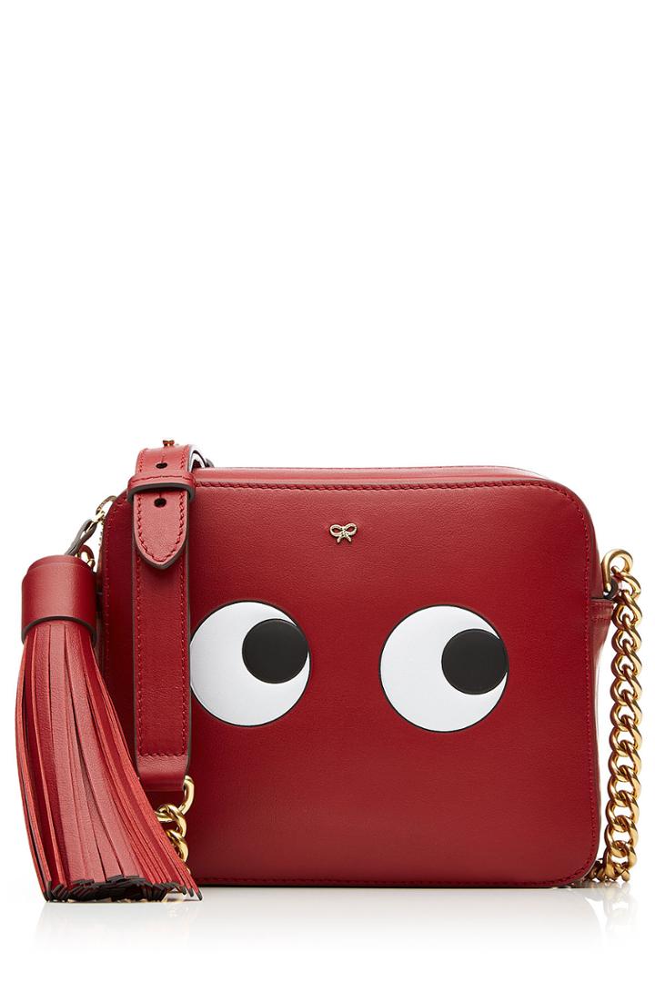 Anya Hindmarch Anya Hindmarch Leather Eyes Cross-body Bag - Red
