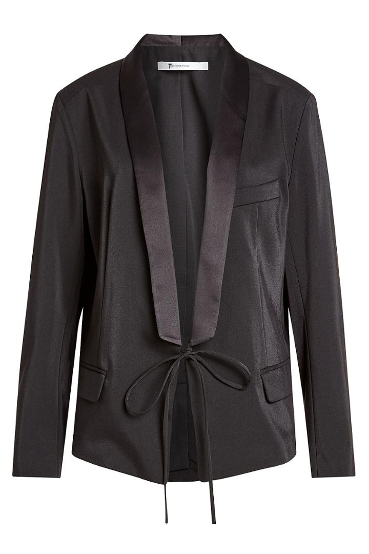 T By Alexander Wang T By Alexander Wang Satin Jacket With Self-tie Front