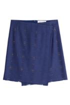 Maison Margiela Maison Margiela Wool Blend Skirt With Cut-outs - Blue