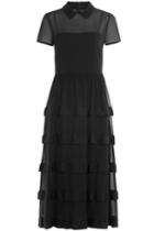 R.e.d. Valentino R.e.d. Valentino Tiered Silk Shirtdress - Black
