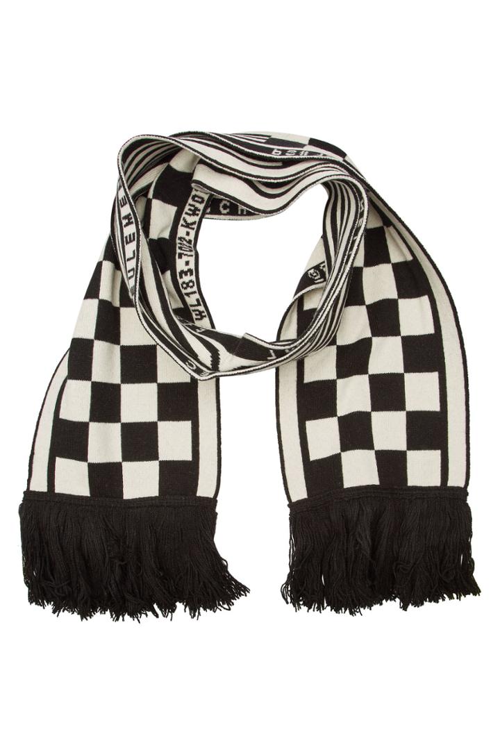 Pswl Pswl Wool Pswl Checkerboard Knit Scarf