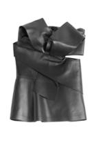 Alexander Mcqueen Alexander Mcqueen Leather Bustier - Black