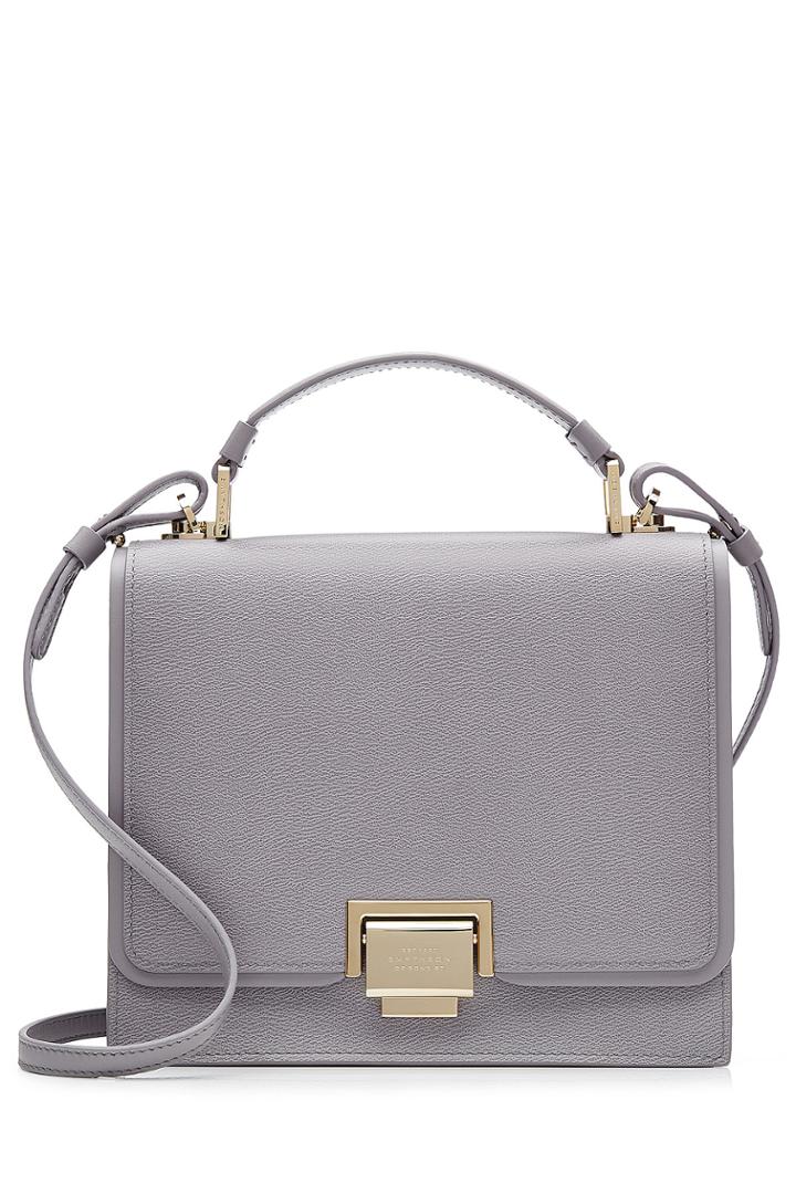 Smythson Smythson Leather Mini Crossbody Bag - Mauve