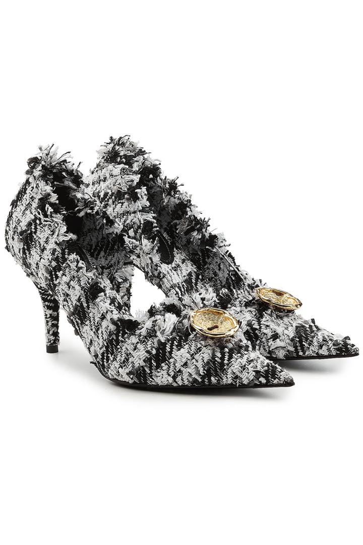 Balenciaga Balenciaga Tweed Pumps With Cut-out