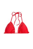 Luli Fama Luli Fama Pineapple Fields Triangle Bikini Top With Cut-out Detail