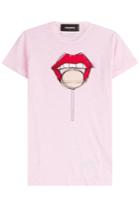 Dsquared2 Dsquared2 Printed Cotton-linen T-shirt - Magenta