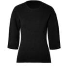 Jil Sander Cashmere-mohair-alpaca Cropped Sleeve Pullover