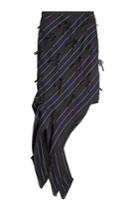 Self-portrait Self-portrait Asymmetric Pinstriped Skirt With Bows