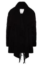 Moncler Moncler Cardigan Coat With Velvet Sleeves