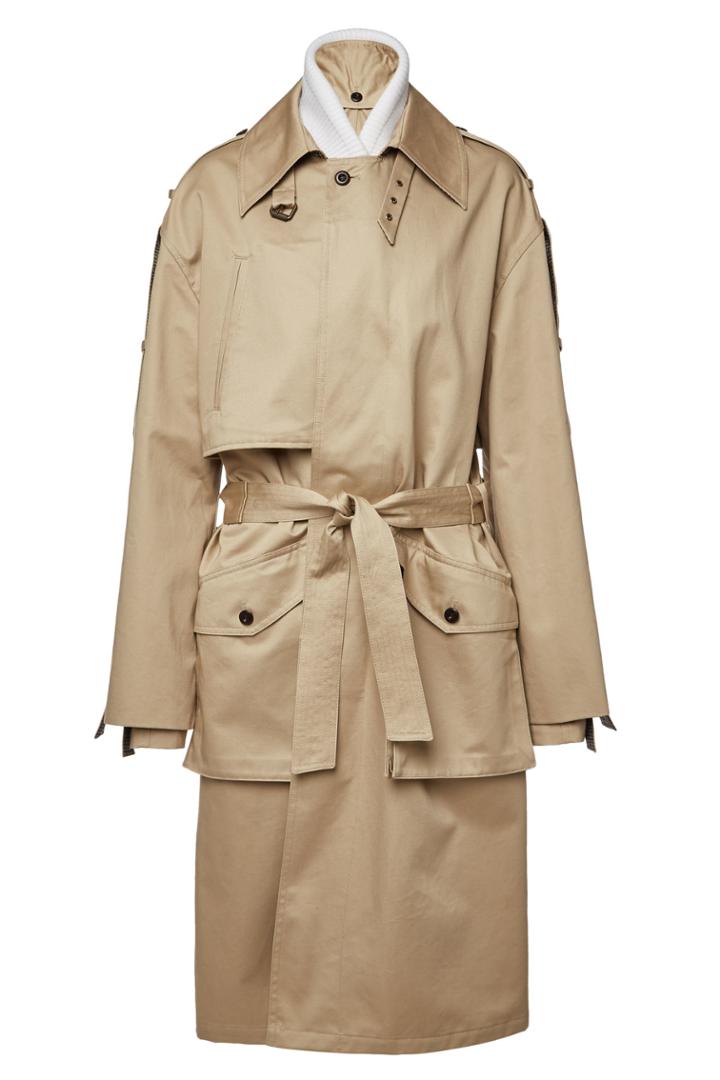 Faith Connexion Faith Connexion Cotton Trench Coat With Virgin Wool