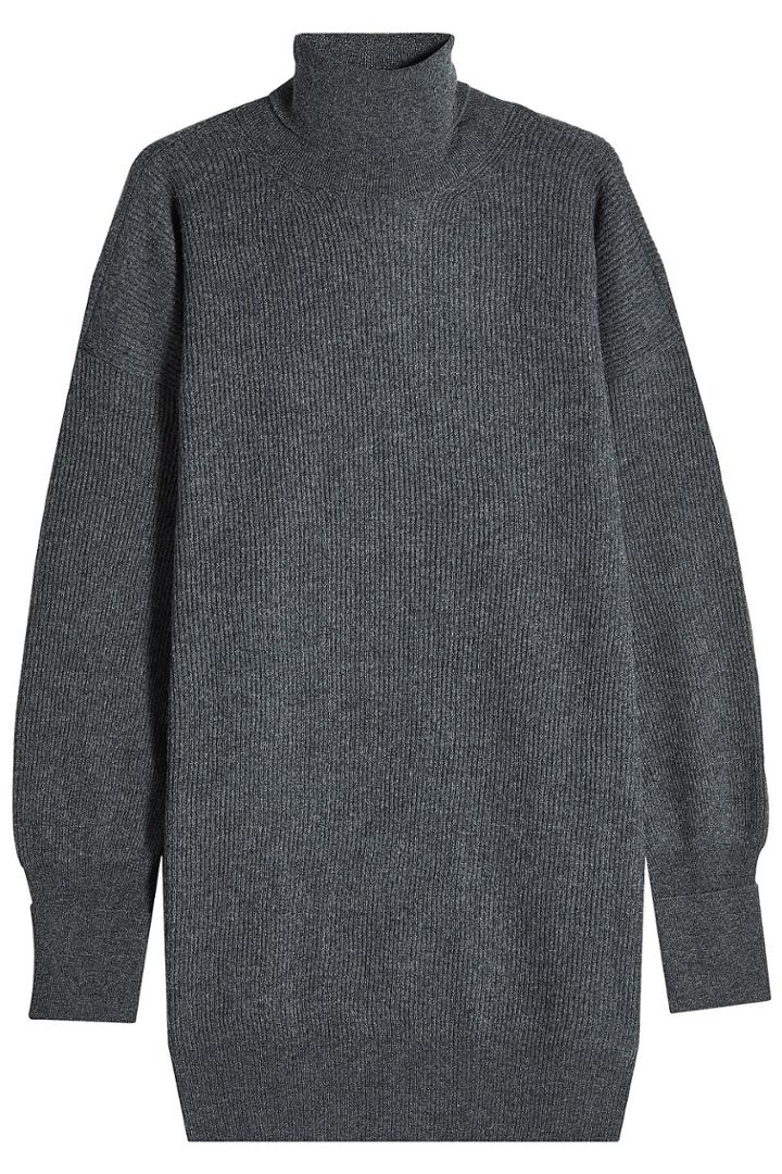 Maison Margiela Maison Margiela Wool Sweater Dress With Suede