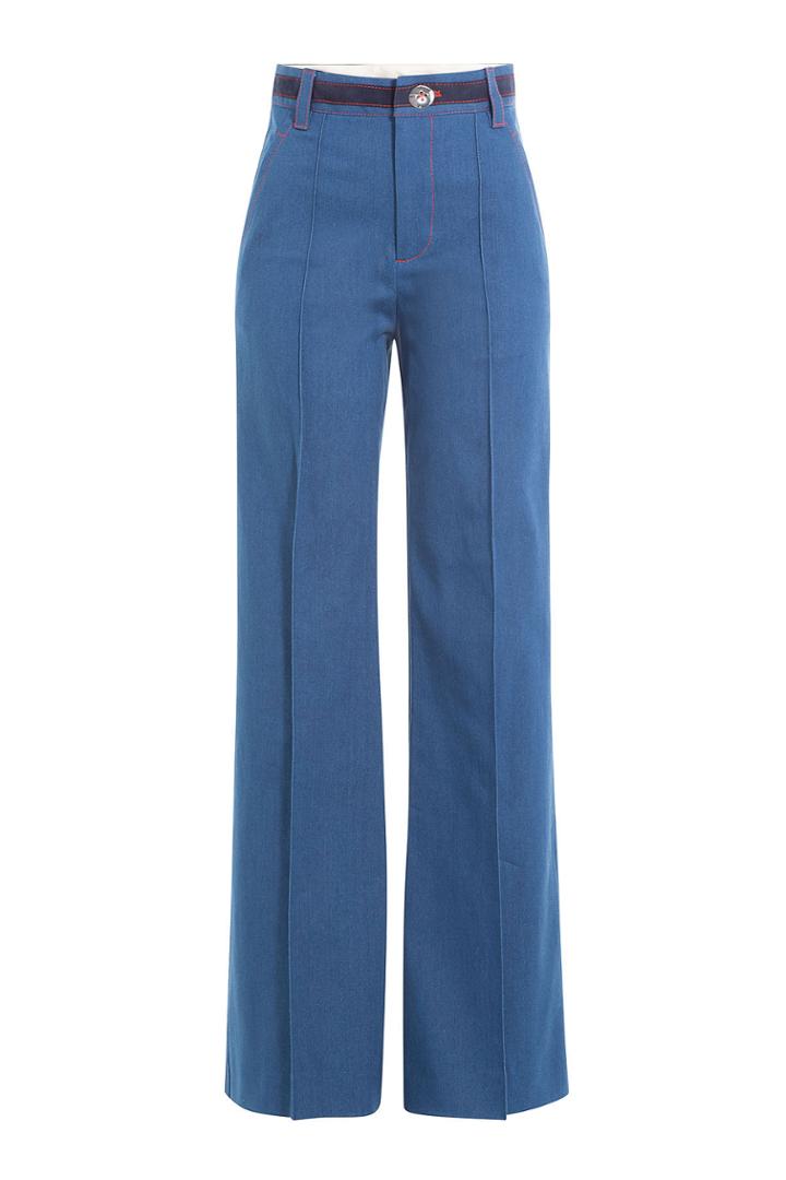 Marc Jacobs Marc Jacobs Wide Leg Jeans With Contrast Thread - Blue
