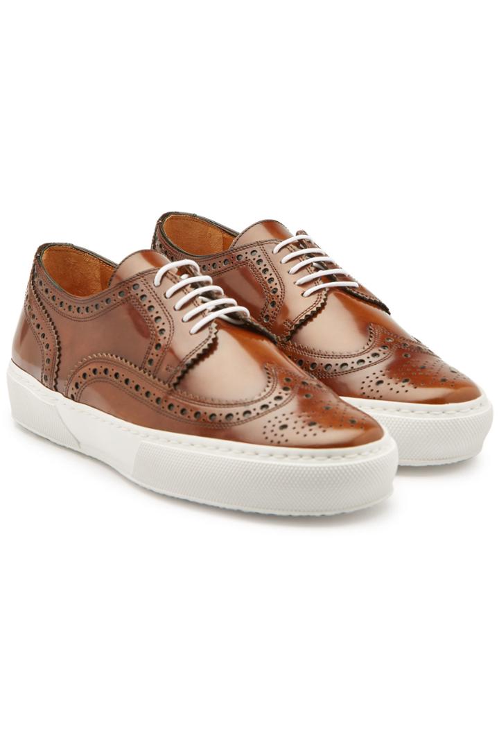 Robert Clergerie Robert Clergerie Leather Sneakers With Brogue Detailing