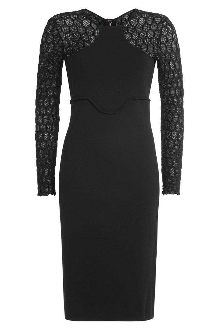 Roland Mouret Roland Mouret Knit Dress With Patterned Sleeves