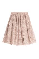 Burberry London Burberry London Floral Lace Cotton Skirt - Rose