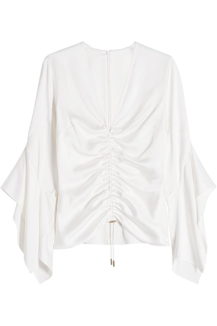 Peter Pilotto Peter Pilotto Ruched Satin Blouse