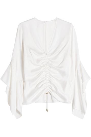 Peter Pilotto Peter Pilotto Ruched Satin Blouse