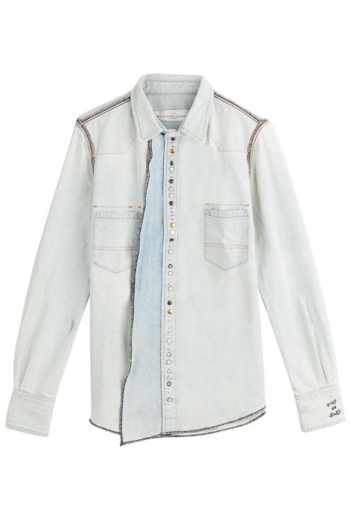 Golden Goose Golden Goose Embellished Denim Shirt