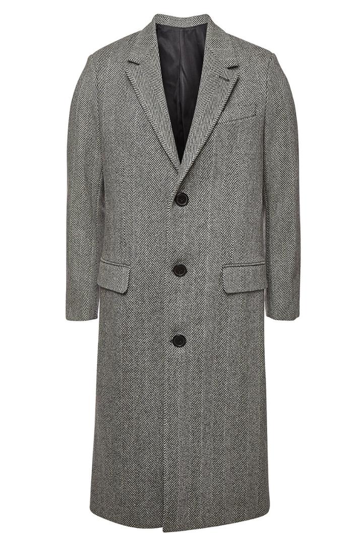 Ami Ami Herringbone Coat With Wool