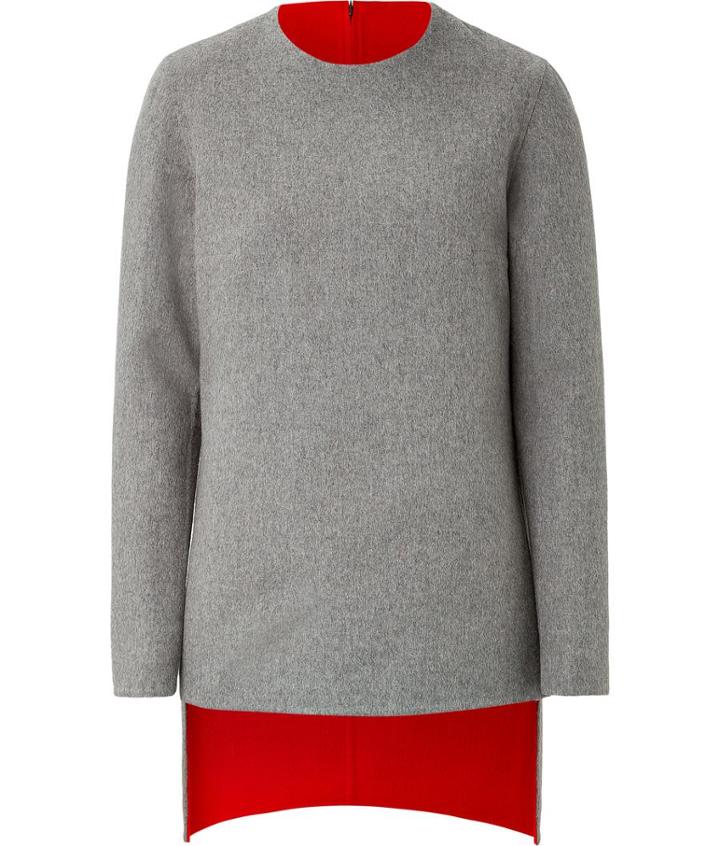 Akris Angora-wool Layered Asymmetric Top