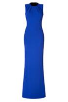 Jonathan Saunders Jonathan Saunders Jersey Sleeveless Lily Gown In Cobalt Blue/black